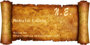 Nekula Edina névjegykártya